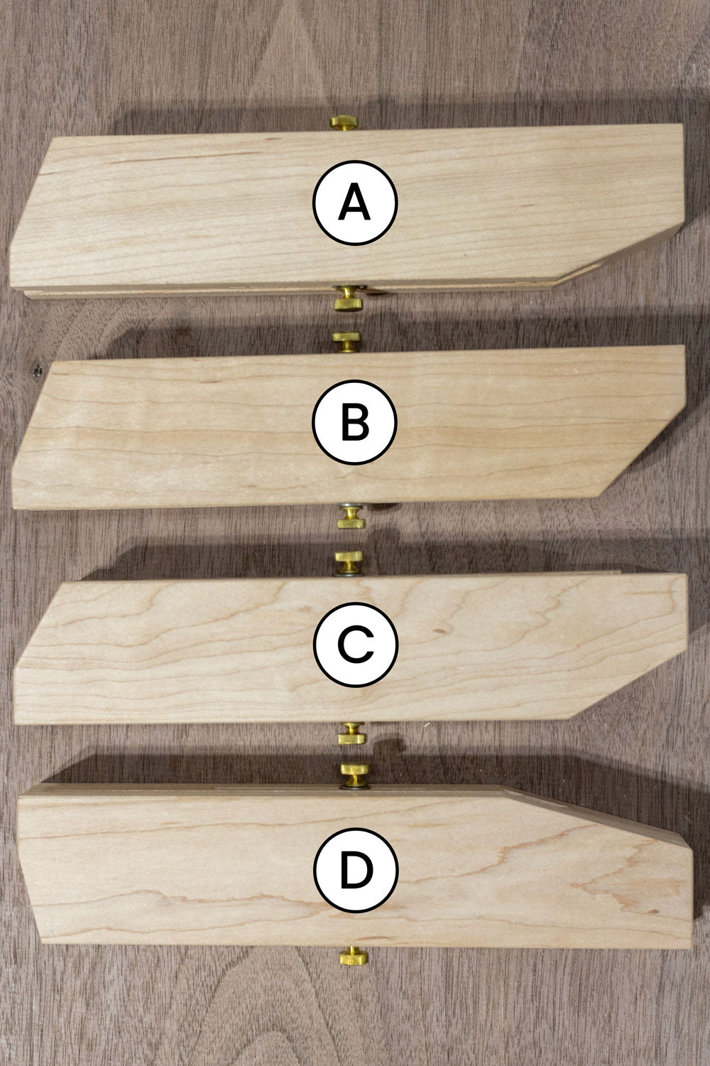 Image of the full set of kumiko guide blocks