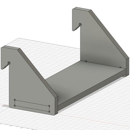 French Cleat shelf design in Fusion 360 CAD