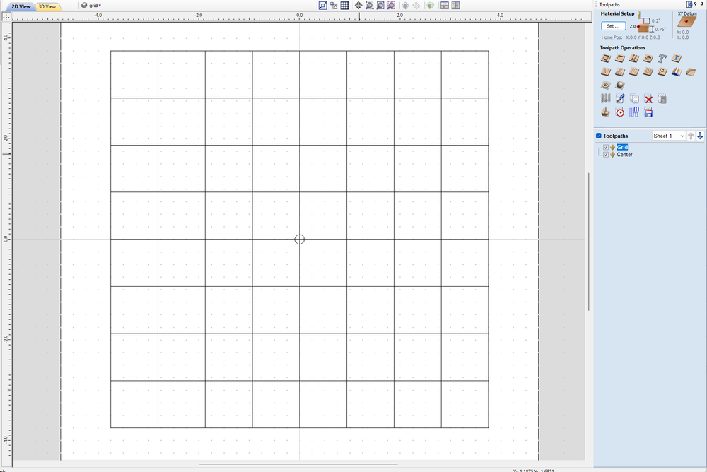 vcarve screenshot of go board