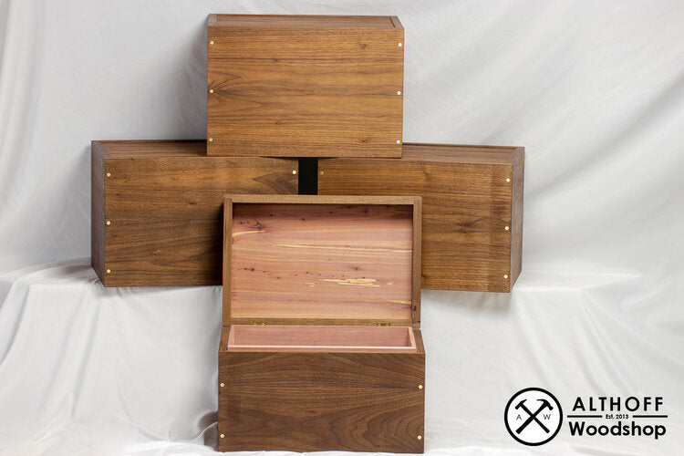 Large Walnut Memory Box Set