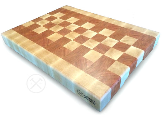 Maple and cherry butcher block cutting board
